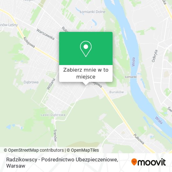 Mapa Radzikowscy - Pośrednictwo Ubezpieczeniowe