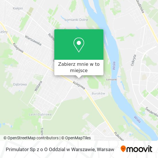 Mapa Primulator Sp z o O Oddzial w Warszawie