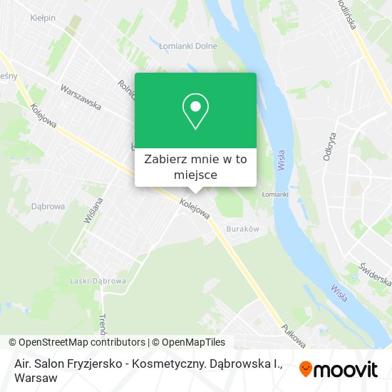 Mapa Air. Salon Fryzjersko - Kosmetyczny. Dąbrowska I.