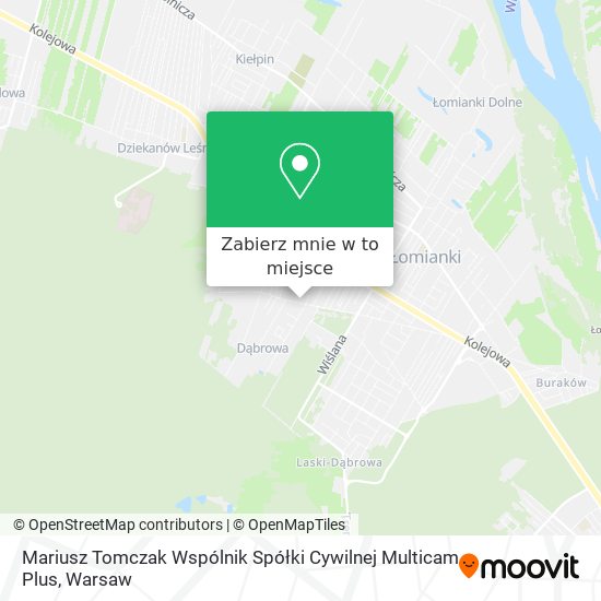 Mapa Mariusz Tomczak Wspólnik Spółki Cywilnej Multicam Plus