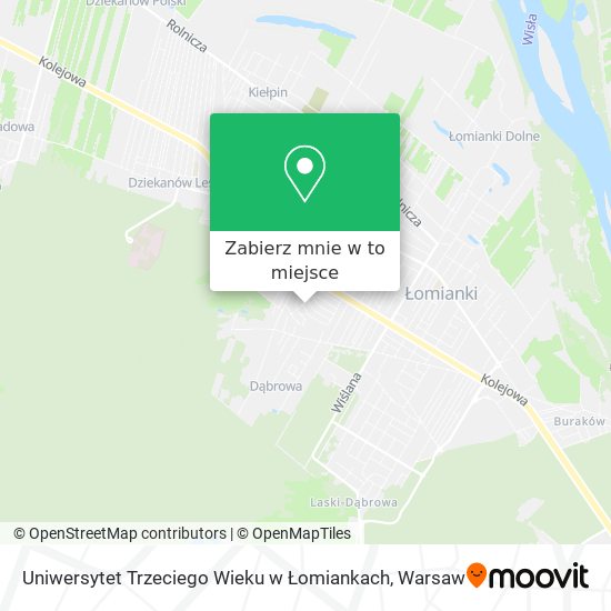 Mapa Uniwersytet Trzeciego Wieku w Łomiankach