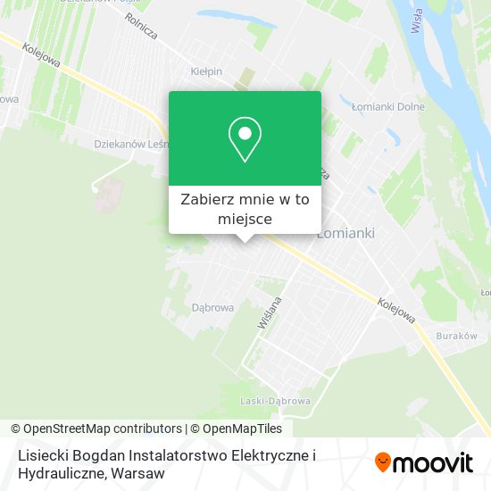 Mapa Lisiecki Bogdan Instalatorstwo Elektryczne i Hydrauliczne