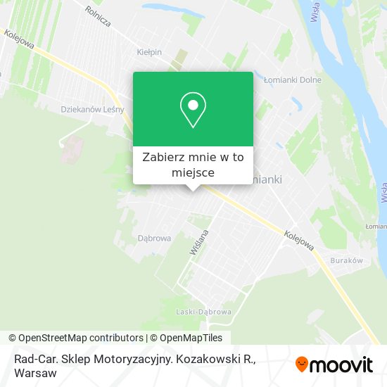 Mapa Rad-Car. Sklep Motoryzacyjny. Kozakowski R.