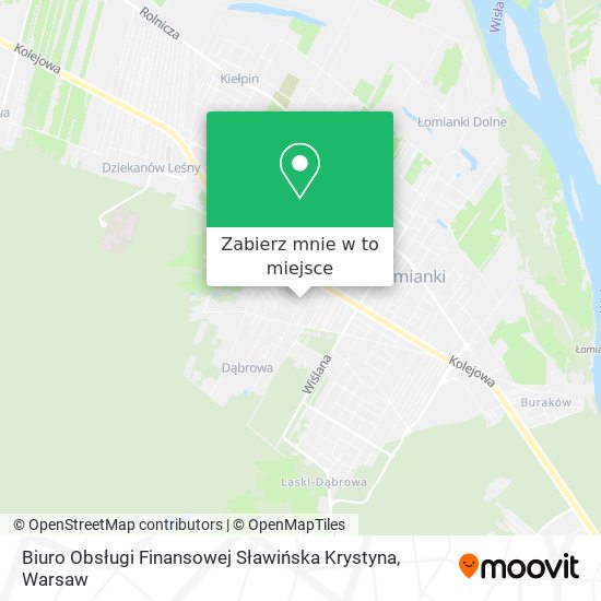 Mapa Biuro Obsługi Finansowej Sławińska Krystyna