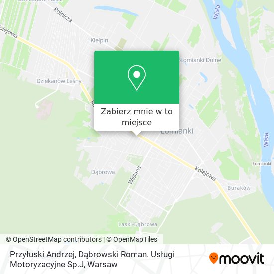 Mapa Przyłuski Andrzej, Dąbrowski Roman. Usługi Motoryzacyjne Sp.J