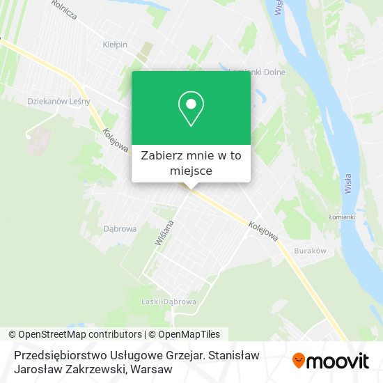 Mapa Przedsiębiorstwo Usługowe Grzejar. Stanisław Jarosław Zakrzewski