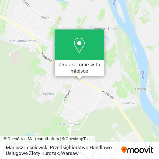 Mapa Mariusz Leśniewski Przedsiębiorstwo Handlowo Usługowe Złoty Kurczak