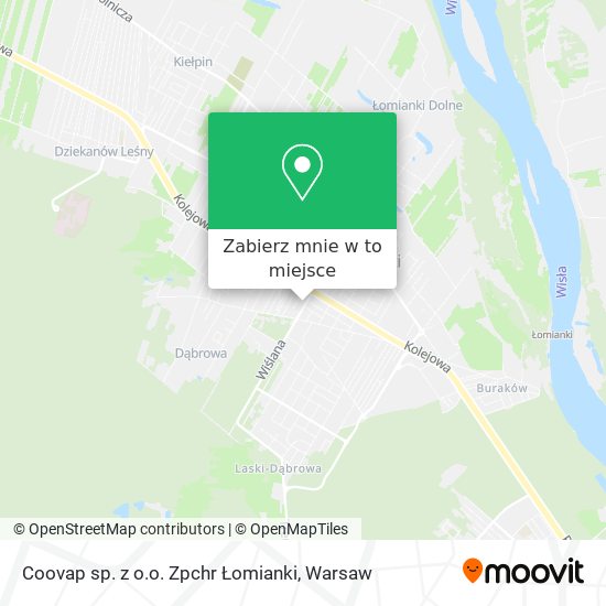 Mapa Coovap sp. z o.o. Zpchr Łomianki