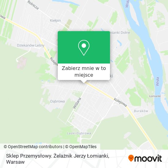 Mapa Sklep Przemysłowy. Żelażnik Jerzy Łomianki