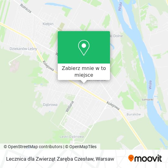 Mapa Lecznica dla Zwierząt Zaręba Czesław