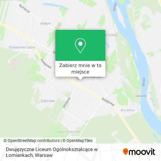 Mapa Dwujęzyczne Liceum Ogólnokształcące w Łomiankach