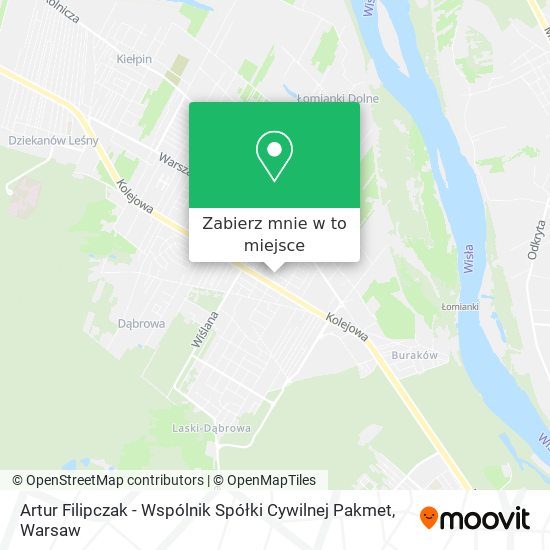 Mapa Artur Filipczak - Wspólnik Spółki Cywilnej Pakmet