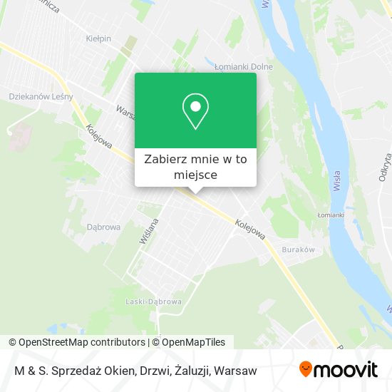 Mapa M & S. Sprzedaż Okien, Drzwi, Żaluzji