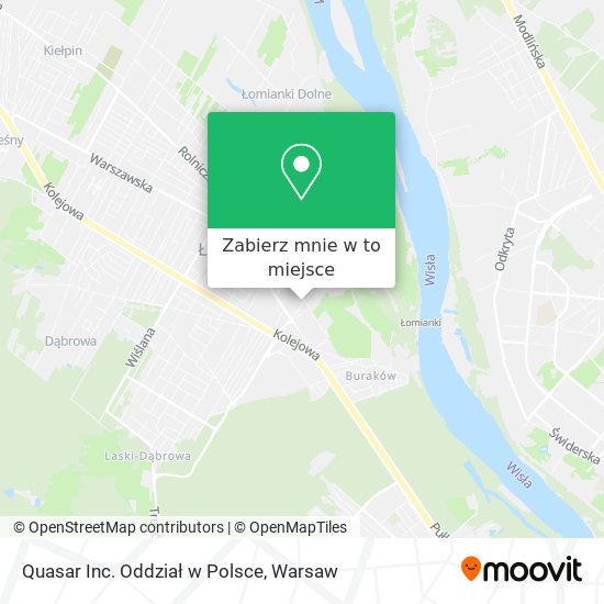 Mapa Quasar Inc. Oddział w Polsce