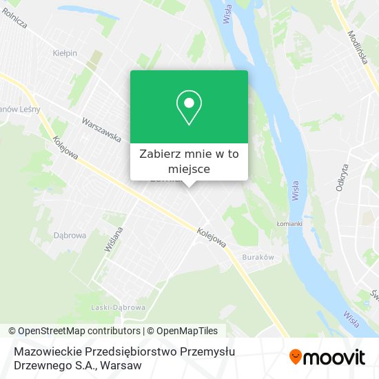 Mapa Mazowieckie Przedsiębiorstwo Przemysłu Drzewnego S.A.