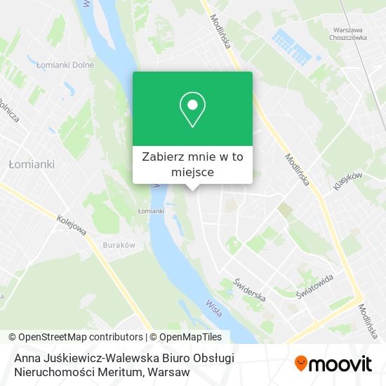 Mapa Anna Juśkiewicz-Walewska Biuro Obsługi Nieruchomości Meritum