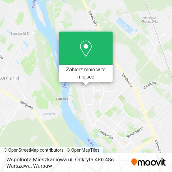 Mapa Wspólnota Mieszkaniowa ul. Odkryta 48b 48c Warszawa