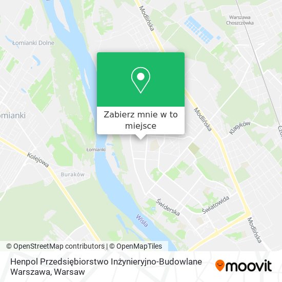 Mapa Henpol Przedsiębiorstwo Inżynieryjno-Budowlane Warszawa