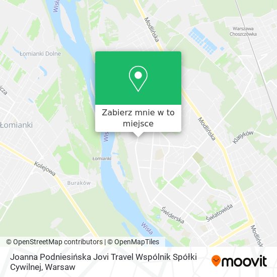 Mapa Joanna Podniesińska Jovi Travel Wspólnik Spółki Cywilnej