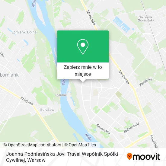 Mapa Joanna Podniesińska Jovi Travel Wspólnik Spółki Cywilnej