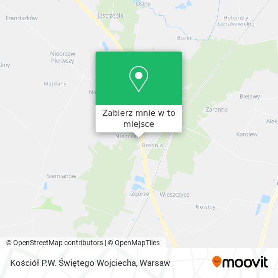 Mapa Kościół P.W. Świętego Wojciecha