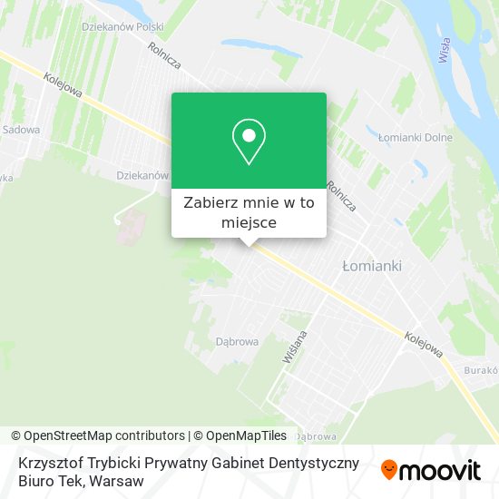 Mapa Krzysztof Trybicki Prywatny Gabinet Dentystyczny Biuro Tek