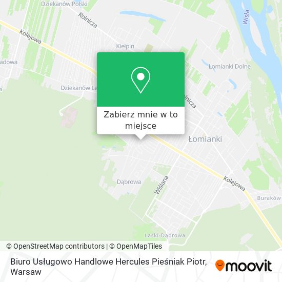 Mapa Biuro Usługowo Handlowe Hercules Pieśniak Piotr