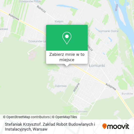 Mapa Stefaniak Krzysztof. Zakład Robót Budowlanych i Instalacyjnych