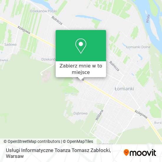 Mapa Usługi Informatyczne Toanza Tomasz Zabłocki