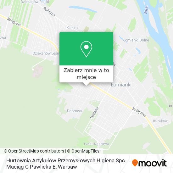 Mapa Hurtownia Artykułów Przemysłowych Higiena Spc Maciąg C Pawlicka E