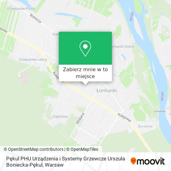 Mapa Pękul PHU Urządzenia i Systemy Grzewcze Urszula Boniecka-Pękul