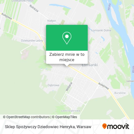 Mapa Sklep Spożywczy Dziedowiec Henryka