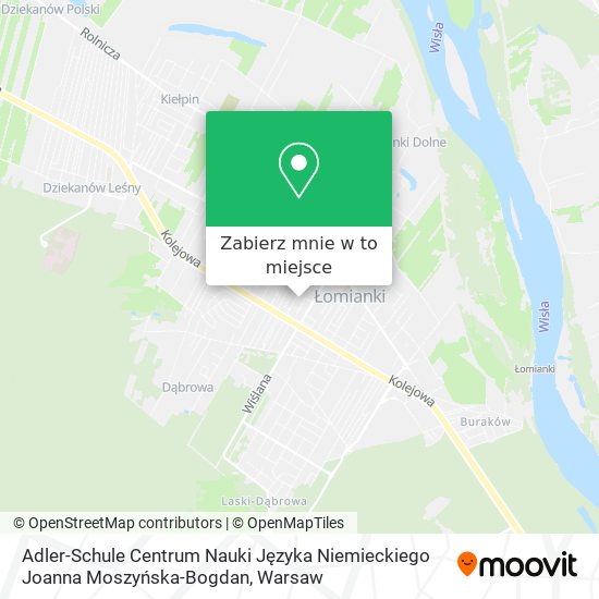 Mapa Adler-Schule Centrum Nauki Języka Niemieckiego Joanna Moszyńska-Bogdan