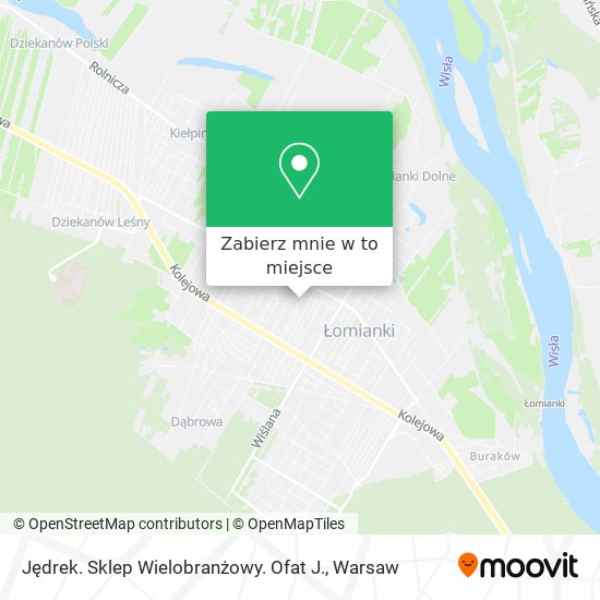 Mapa Jędrek. Sklep Wielobranżowy. Ofat J.