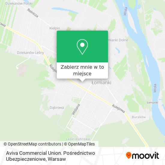 Mapa Aviva Commercial Union. Pośrednictwo Ubezpieczeniowe