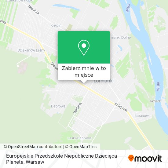 Mapa Europejskie Przedszkole Niepubliczne Dziecięca Planeta