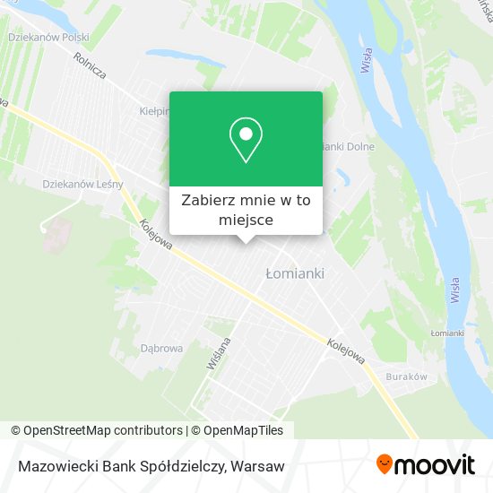 Mapa Mazowiecki Bank Spółdzielczy