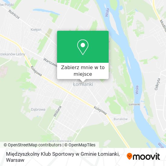 Mapa Międzyszkolny Klub Sportowy w Gminie Łomianki