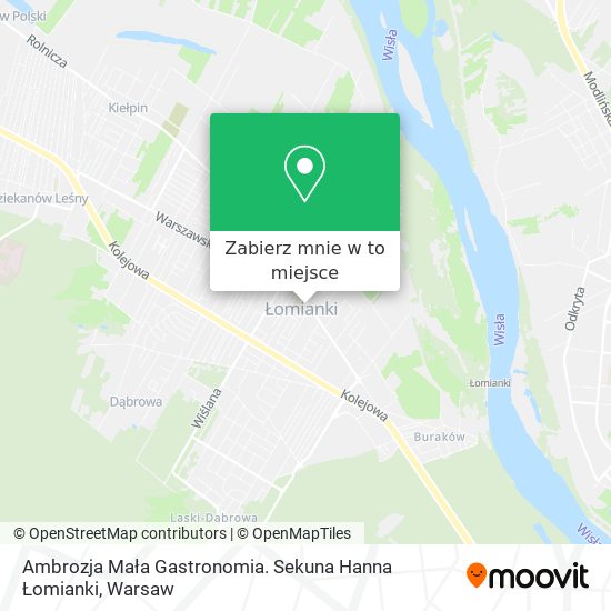 Mapa Ambrozja Mała Gastronomia. Sekuna Hanna Łomianki