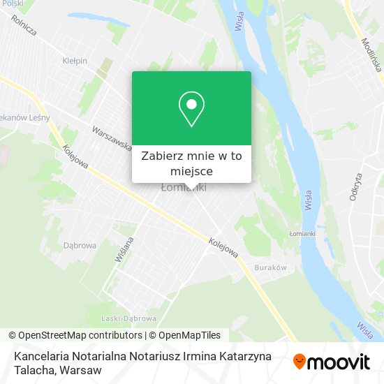 Mapa Kancelaria Notarialna Notariusz Irmina Katarzyna Talacha