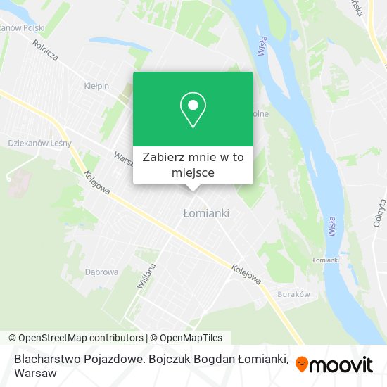 Mapa Blacharstwo Pojazdowe. Bojczuk Bogdan Łomianki