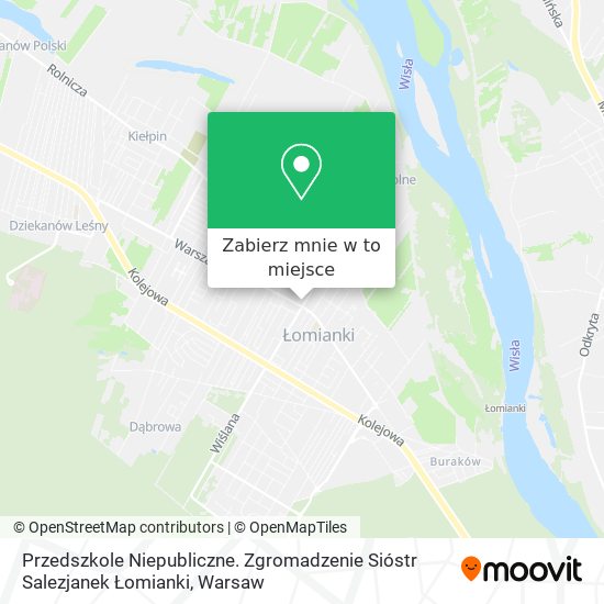 Mapa Przedszkole Niepubliczne. Zgromadzenie Sióstr Salezjanek Łomianki