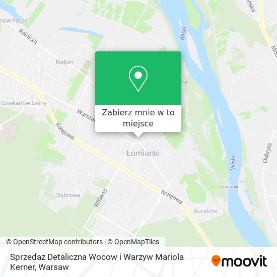 Mapa Sprzedaz Detaliczna Wocow i Warzyw Mariola Kerner