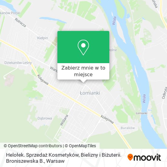 Mapa Helołek. Sprzedaż Kosmetyków, Bielizny i Biżuterii. Broniszewska B.