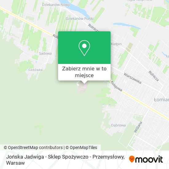 Mapa Jońska Jadwiga - Sklep Spożywczo - Przemysłowy