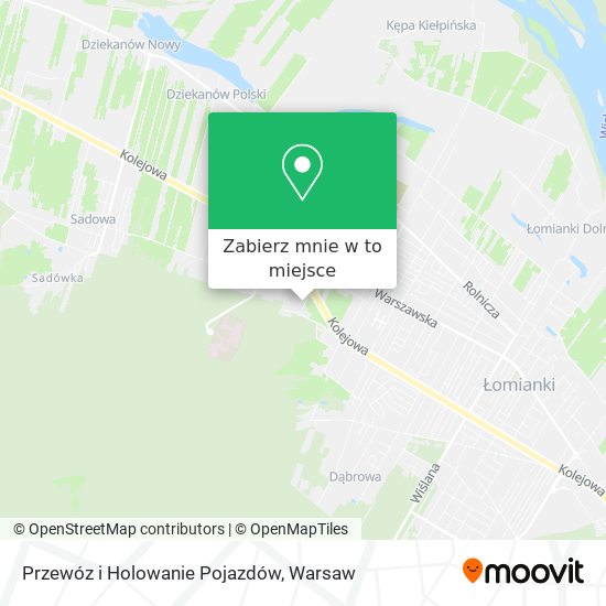 Mapa Przewóz i Holowanie Pojazdów