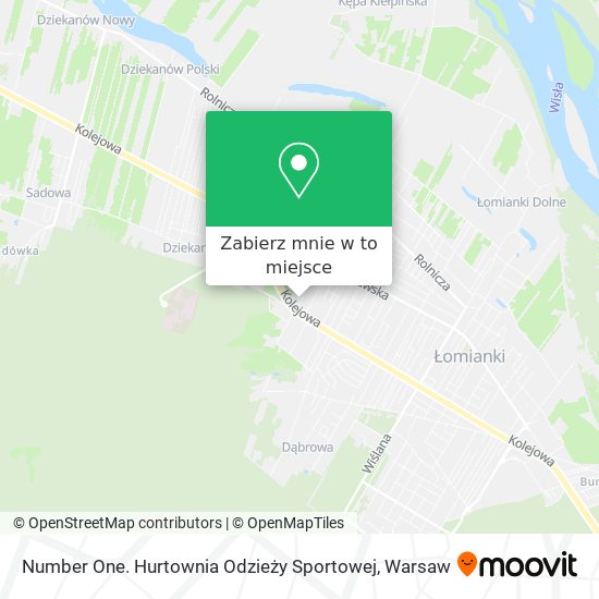 Mapa Number One. Hurtownia Odzieży Sportowej