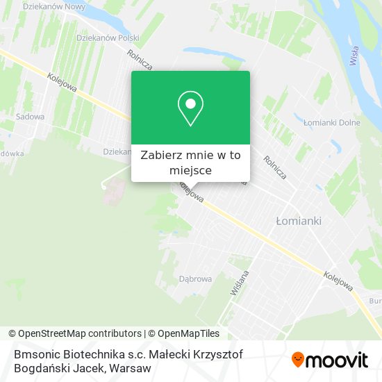 Mapa Bmsonic Biotechnika s.c. Małecki Krzysztof Bogdański Jacek