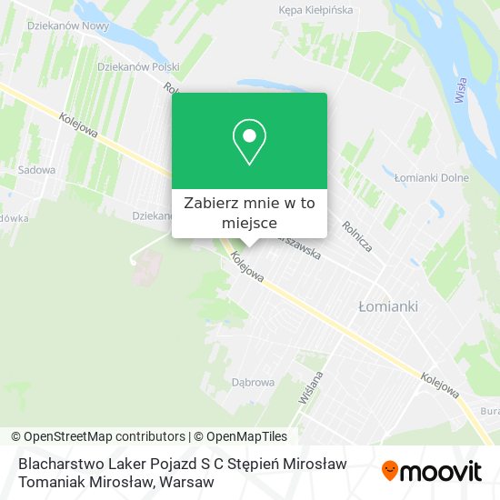 Mapa Blacharstwo Laker Pojazd S C Stępień Mirosław Tomaniak Mirosław