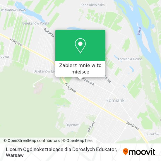 Mapa Liceum Ogólnokształcące dla Dorosłych Edukator